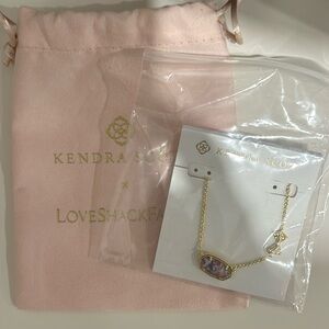 Kendra Scott x Love Shack Fancy purple bow necklace NWT